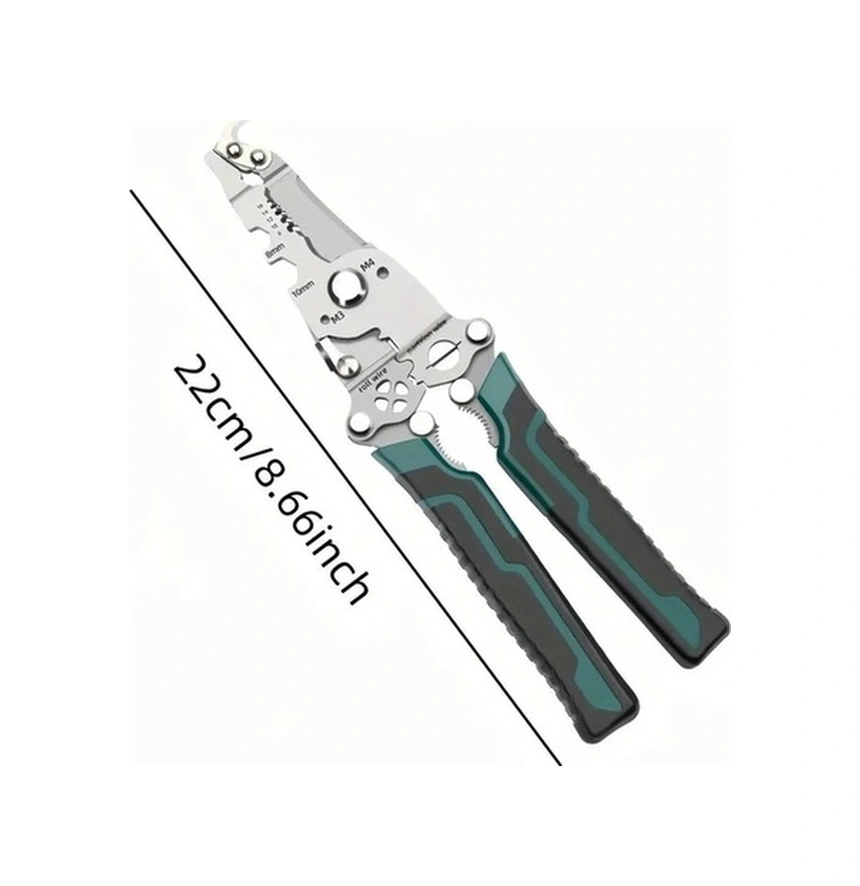 Trendooze Yeşil Katlanır Kabuk Soyucu, Sıkma Pensesi Ve Şarj Ölçer Seti 18in1