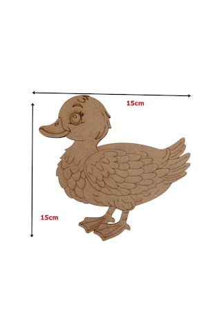 Boyanabilir Ahşap Ördek Figürü 15x15 Cm 10 Adet