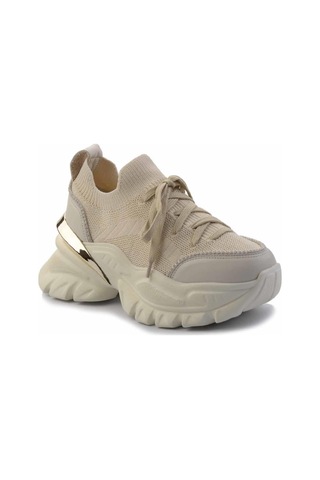 Bambi Krem Krem Leather Kadın Sneaker K01480004903 Krem