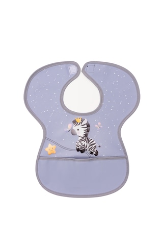 Sevi Bebe Cırtlı Muşamba Önlük Zebra Art 22-183 Lila