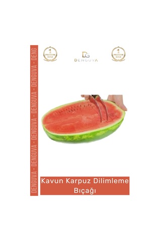 Dilimlemebıçağı Paslanmaz Çelik Mutfak Servis Sunum Pratik Meyve Kesici Kavun Karpuz Dilimleme Bıça Çok Renkli