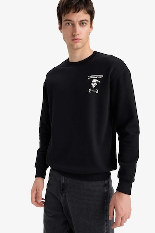 Defacto Boxy Fit Baskılı Sweatshirt F2626ax25wnbk81 Siyah-bk81