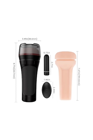 Carmine Titreşimli Şarjlı Realistik Yapay Vajina Mastürbatör