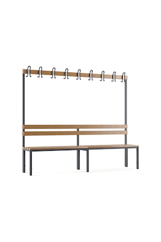 Ayakkabılıksız 6 Ayaklı Tek Taraflı Bank, 9 Kanca, 200x43x170 Cm, Spor Bankı