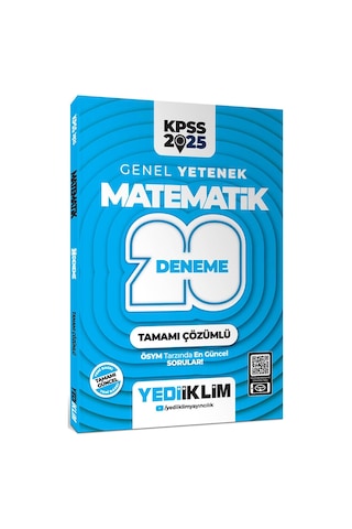 Yediiklim Yayınları 2025 Kpss Genel Yetenek Matematik Tamamı Çözümlü 20 Deneme