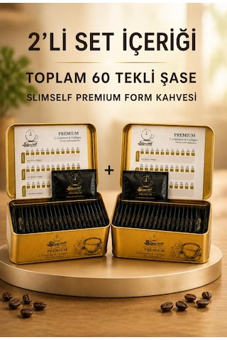 Slimself Premium Form Kahvesi 2 Li Avantajlı Paket Toplam 60 Tekli Şase