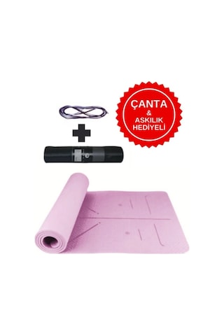 Xtr Fitness Ekstra Konforlu Yoga Matı 8mm Tpe Materyal Pembe