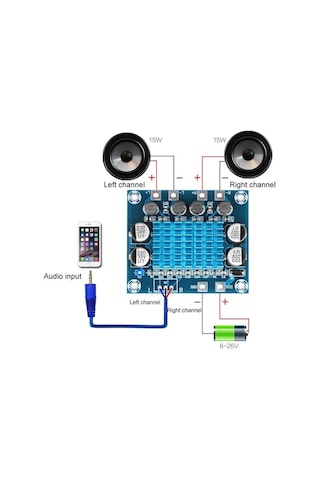 Modülelektronik-Tpa3110 2X15W Streo Çift Kanal Amfi Devresi Xh-A232
