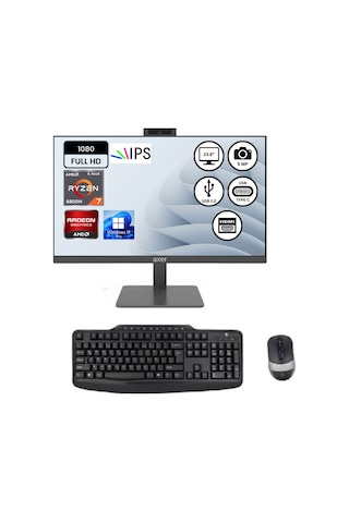 Axer AM24R732 R7 6800H 32 GB 512 GB SSD 23.8" W11P AIO Masaüstü Bilgisayar