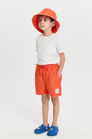 Benitto Kids Düz Erkek Çocuk Deniz Şortu 7005-turuncu