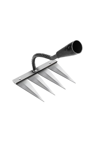 Symbee "4 Dişli Yüksek Karbon Çelik Bahçe Tırmığı - Toprak Kabartma, Yabani Ot Temizleme Ve Yaprak Toplama İçin Dayanıklı"