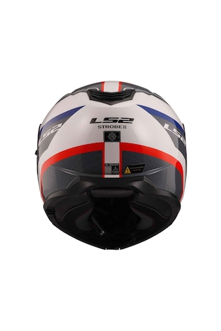 Ls2 Strobe 2 Monza Çene Açılır Kask Siyah - Beyaz - Kırmızı