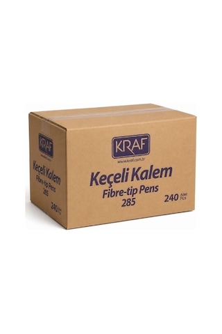 Kraf 285g Kırmızı Keçeli Kalem, 1920 Adet - 1 Koli , Keçe Uçlu Kalem
