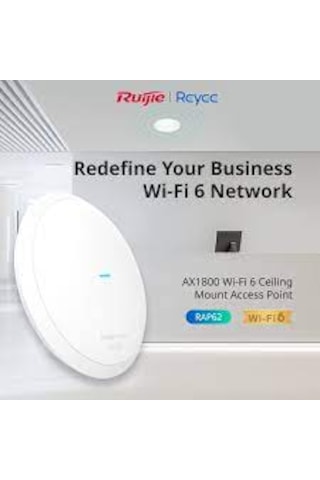 Reyee Rg-rap62 Wi-fi 6 Ax1800 5 Ghz Duvar/oda Tipi Access Point -