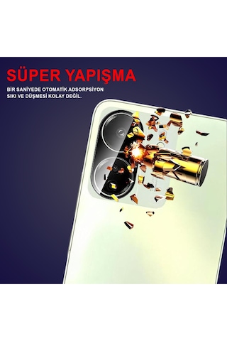 Redmi 13c Uyumlu Kamera Lens Koruyucu Dayanıklı Kamera Koruyucu