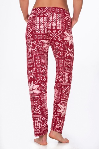 Kompedan Kadın Süet Kış Desenli Pijama Tek Alt Desen 4