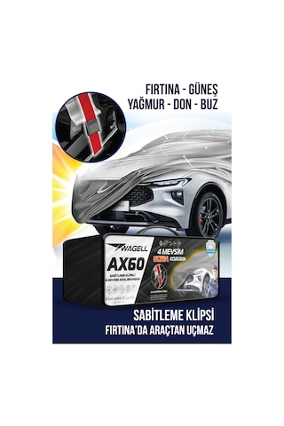 Toyota Auris 2013-2016 -ax60 Klipsli Araba Brandası - Oto Çadır Örtü