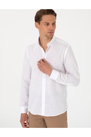 Pierre Cardin Erkek Beyaz Gömlek Desenli 50307025-vr013 Beyaz