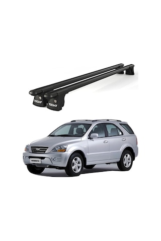 Trio-ı Kia Sorento 2007-2009 Uyumlu Siyah Kilitli Ara Atkı 120cm Port Bagaj Tavan Barı