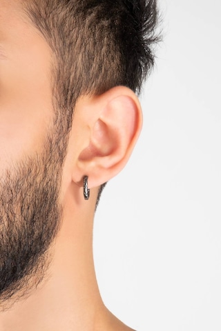 Etnik Stil Çelik Erkek Küpe Gümüş