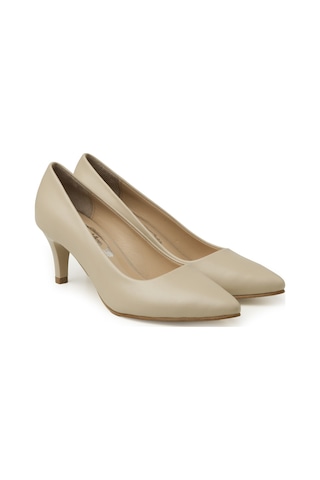 Topuklu/ Stiletto Kadın Rc-4005 Deriden Krem Null Krem