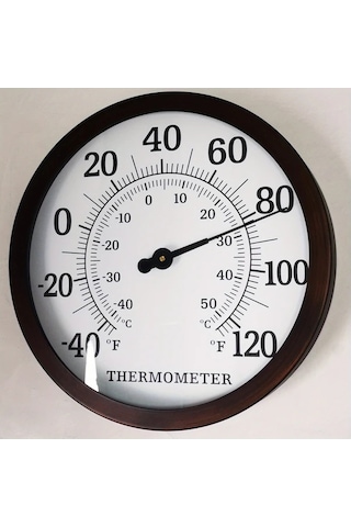 Motion003 Vintage Tarzı 30cm Antika Boyalı Çelik Kasa Termometre T9300brf Yüksek Hassasiyet Pilsiz Ev Mutfak İçin