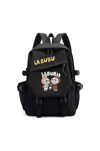 Yeni Çizgi Film Labubu Labubu Çevre Birimi Öğrenci Okul Çantası Sırt Çantası Siyah