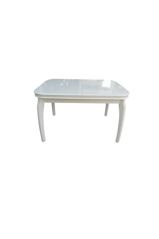 Evimeaksesuar Muz Masa 80X120 Açılır Kapanır Lake Beyaz Ahşap