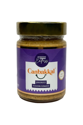 Canbakkal %99,9 Şekersiz Fındık Ezmesi 300 G İlave Şekersiz ve Katkısız Saf Fındık Kreması