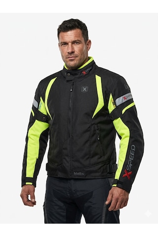 Xspeed Malibu 4 Mevsimlik Korumalı Motosiklet Montu Yeni Sezon Neon