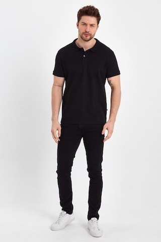 Nemonti Premium Penye Polo Yaka T-shırt Siyah