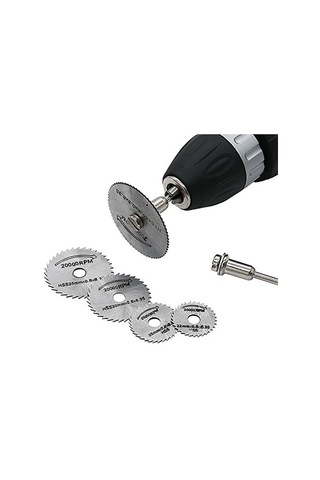Daire Testere Bıçağı Seti, 6 Adet Döner Alet El Daire Testeresi, 3,2 Mm Çubuklu, Mini Delikli Kesme Diskleri, Ahşap, Plastik, Bakır, Alüminyum Ve İnce Sac İçin Kesme Diskleri