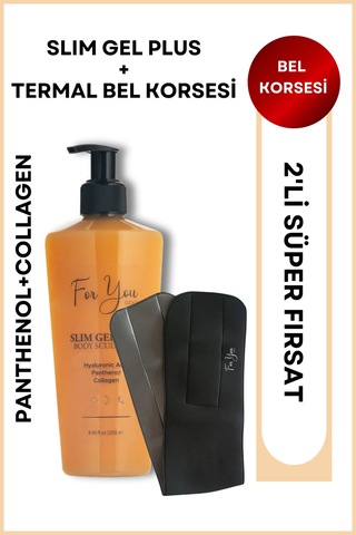 Sıkılaştırıcı, Bölgesel İncelme, Selülit Ve Çatlak Karşıtı, Slim Jel Plus& Termal Bel Korsesi