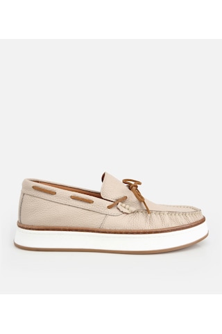 Hotiç Erkek Deri Bej Bağcık Detaylı Günlük Loafer 02ayh319390a310 02ayh319390a310