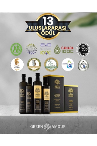Green Amour Erken Hasat %100 Natürel Sızma Zeytinyağı  Soğuk Sıkım 250 ML