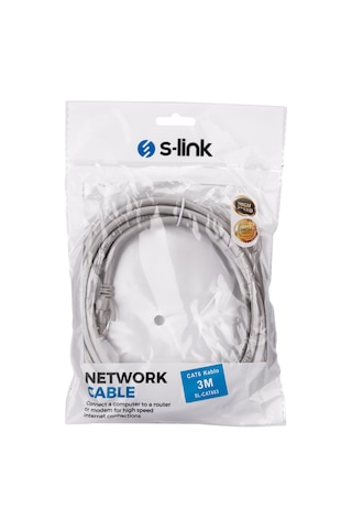 S-lınk Sl-cat603, Cat6, Patch, 3mt, Kablo Gri Diğer
