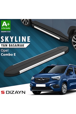 S-dizayn Opel Combo E Kısa Şase Skyline Aluminyum Yan Basamak 203 Cm 2018 Üzeri A+ Kalite