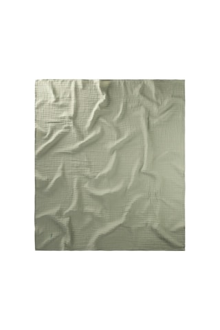 Nakışlı Müslin Battaniye 90x100 Cm Yeşil