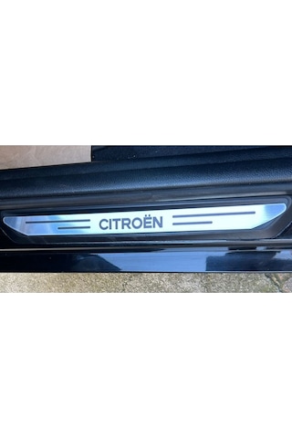 Citroen Araçlarına Uyumlu Kapı Eşik Yazısı Krom
