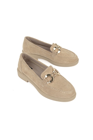Ziya, Kadın Hakiki Deri Loafer Ayakkabı 161359z706 Bej 161359z706 340