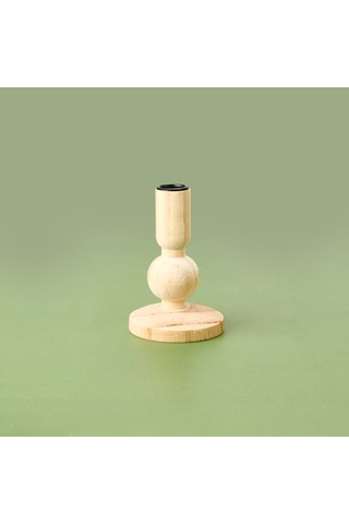 Kpmm Konik Şamdan - Krem - 9,5x9,5x12,8 Cm Renkli