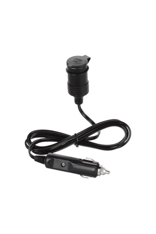 Yaleker 10a Sigara Çakmağı Uzatma Kablosu, 2 Metre Siyah, 12v Çıkış, 6a Max Akım, 20 Awg Kablo