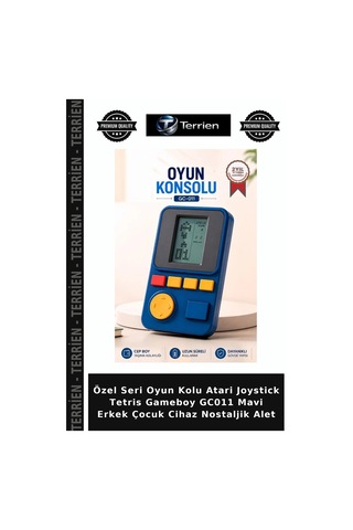 Özel Seri Oyun Kolu Atari Joystick Tetris Gameboy Gc011 Mavi Erkek Çocuk Cihaz Nostaljik Alet