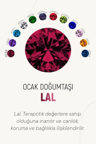 Ocak Lal Doğum Taşı Rose Tektaş Çivili Gümüş Küpe