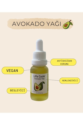 %100 Doğal Avokado Yağı 20 Ml