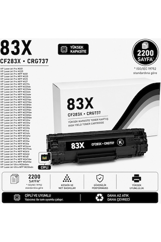 Hp/canon 83x-cf283x-crg737-m201-m225-mf210-mf249 Hp/canon 83x-cf283x-crg737-m201-m225-mf210-mf249