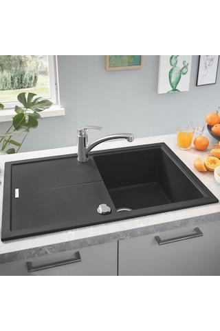 Grohe K400 Kuvars Kompozit Eviye 50 -C 78 / 50. Granit Gri -