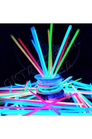 100 ADET GLOW STİCK IŞIKLI FOSFOR ÇUBUK NEON IŞIK GLOW PARTİ IŞIKLARI NEON IŞIKLI BİLEKLİK IŞIKLI NEON KOLYE YILBAŞI PARTİ IŞIKLARI