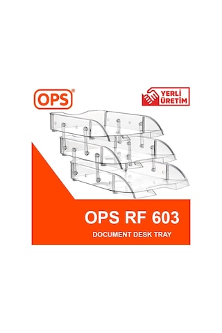 Ops Evrak Rafı Hareketli 3 Lü Şeffaf Rf 603