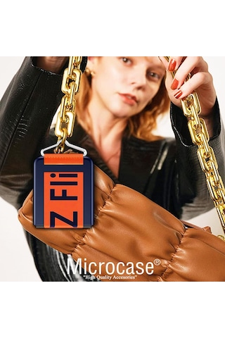 Microcase Samsung Samsung Galaxy Uyumlu Z Flip 7 Parmak Tutuculu Kayış Askılı Plastik Kılıf - Al3007 Lacivert